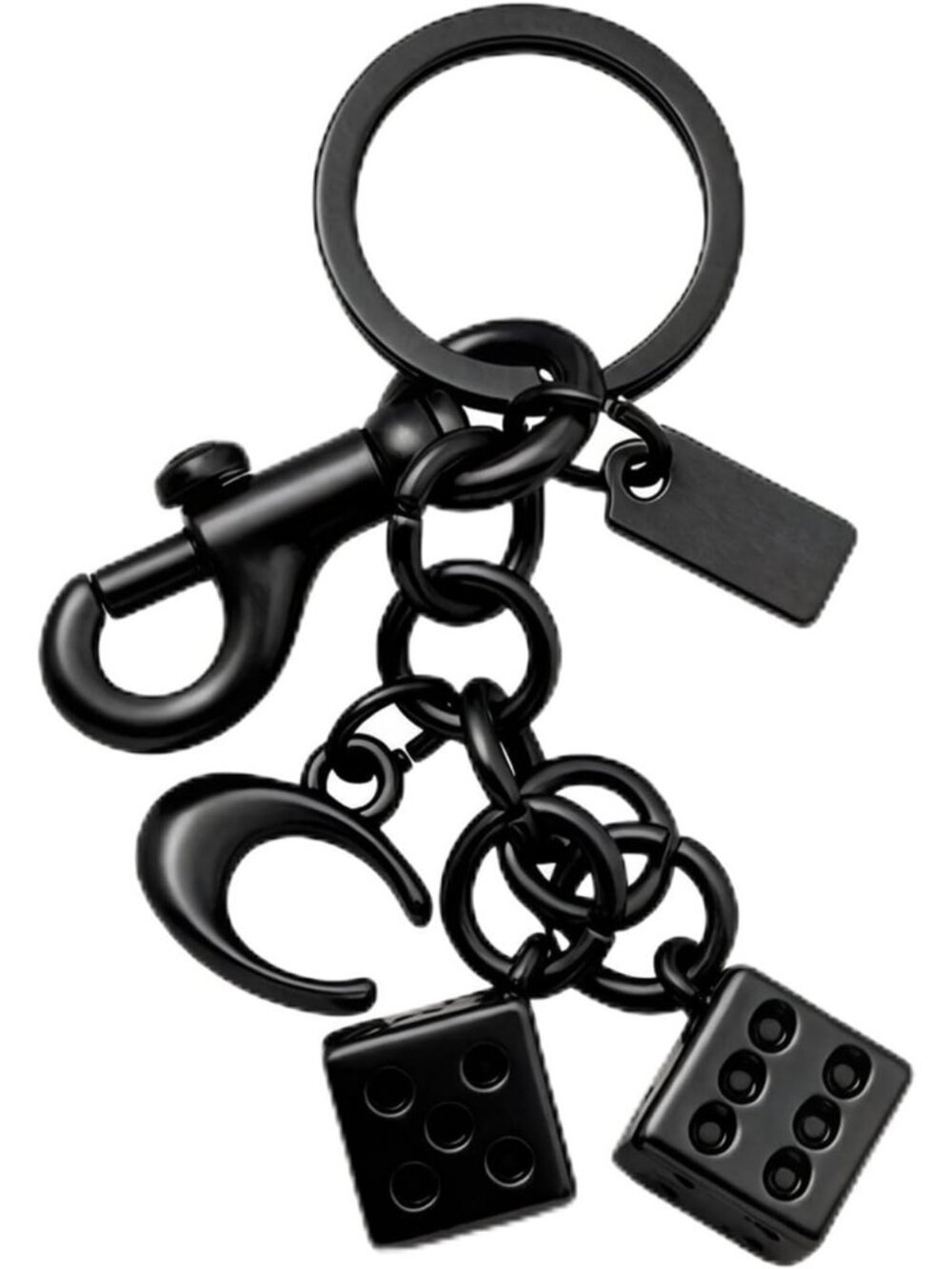 Sbredit Women's Black-dice Chain Bag Charm For Handbags Purse Accessories